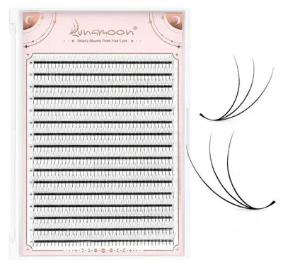 Productafbeelding van 3D Vooraf gemodelleerde wimperextensions, 640 stuks, 3D-0.07-D, 11mm