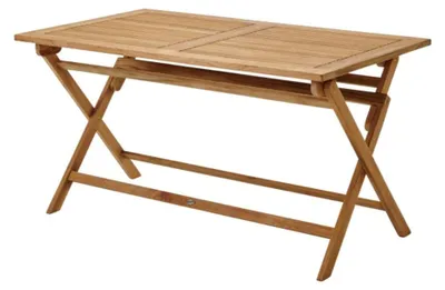 Ein Gartenmöbel.Tische im Maß 80 x 74 x 140 aus Teak. Farbe Braun