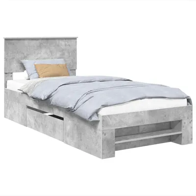 Immagine prodotto di Struttura del letto con testiera Grigio cemento 80 x 200 cm