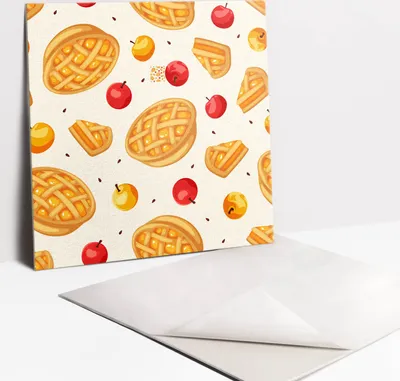 Produktbild von Fliesenaufkleber Set für Bad und Küche - 9 Fliesen Selbstklebend PVC - 30 x 30 - Obstmuffins
