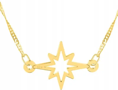 Immagine prodotto di Collana in argento 925 dorato con motivo a stella