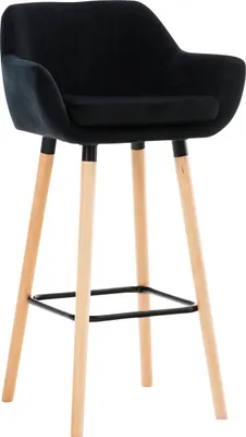 Produktbild von Barhocker HLO-CP19 Samt  schwarz