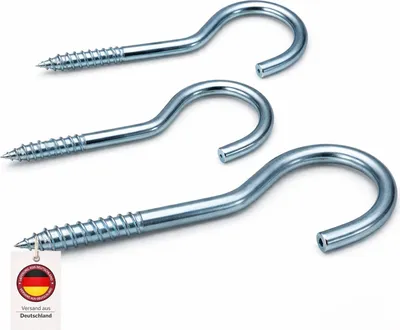 Produktbild von Schraubhaken Ø5x70 mm - 25 Stück - glanzverzinkt