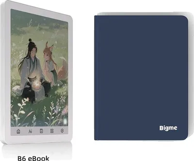 Produktbild von E-Book-Reader, E-Ink-Bildschirm, einstellbares Frontlicht, Weißes E-Book und Hülle