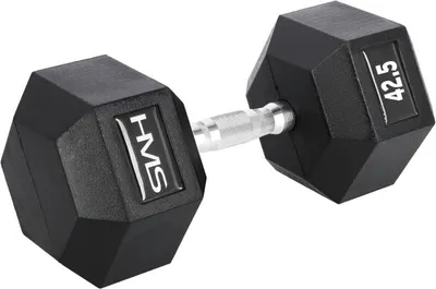 Produktbild von HMS Hexagonal 42,5 kg Schwarz Einhandhantel