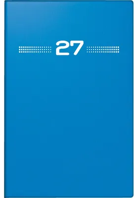Produktbild von Taschenkalender Industrie I 7,2x11,2cm 1 Woche/Seite Kunststoff blau 2027
