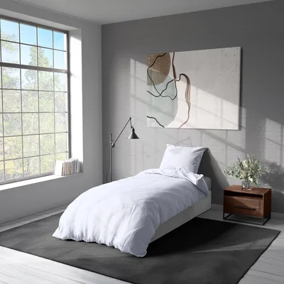 Produktbild von Renforcé Bettwäsche 135x200 cm + Kissenbezug 80x80 cm – Atmungsaktiv, Hautfreundlich & Pflegeleicht – 100% Baumwolle – Hochwertiges Bettbezug & Kissenbezug Set - Weiß