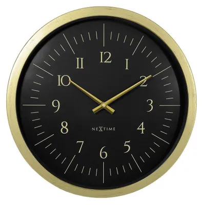 Obrázok produktu pre Nástenné hodiny Galaxy, zlaté, biele a čierne, 40 cm, moderné dizajnové hodiny