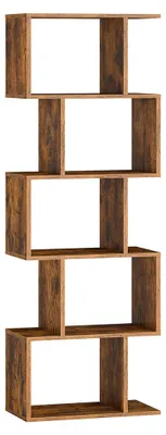 Immagine prodotto di Libreria in legno – Scaffale portaoggetti – Colore marrone vintage – 24 x 40 x 159 cm