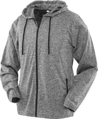 Produktbild von SPIRO S277F | Women's Hooded Tee-Jacket Full Zip - Farbe: Marl Grey - Größe: 2XL