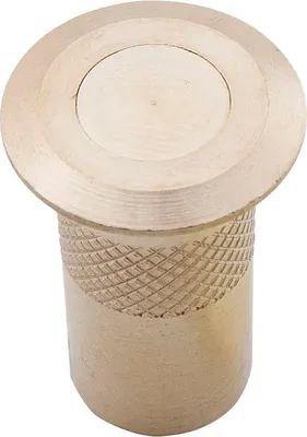 Produktbild von Bodenbüchse mit Kugelverschluss für Rundstangen bis ø 12 mm, Messing blank