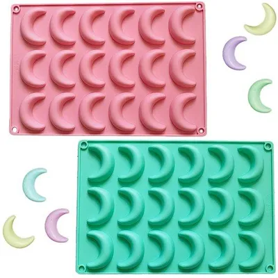 Produktbild von Silikon-Chocolademold 2er Set - Hittebeständig - Flexibel - 36 Hohlräume 28x19x1,2 cm - Silikon Backform