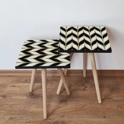 Immagine prodotto di Skye Decor, 2Shp267 - Bianco, tavolino (2 pezzi), bianco, 100% MDF, 35 x 35 x 47 cm