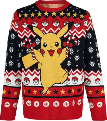 Produktbild von Pokémon Weihnachtspullover Herren Pikachu multicolor L