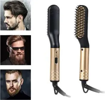 Produktbild von Bartglätter, Männer Schnelle Bart, 3 in 1 Multifunktionale Keramische Männer Schnelle Bartkamm kamm, Tragbare Bürste, Gold