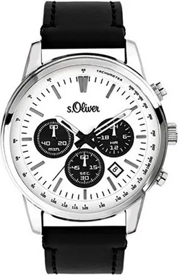 Produktbild von s.Oliver Herren Uhr Armbanduhr Leder SO-3687-LC