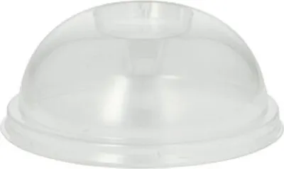 Image de Papstar couvercle de dôme, PLA "pure" rond Ø 9,5 cm - 4,5 cm transparent sans perforation, 100 pièces