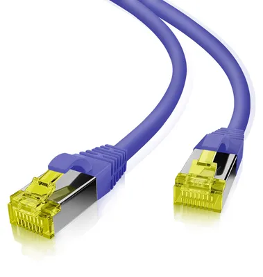 Produktbild von helos Cat.6a Patchkabel Ultraflex GHMT AWG 26/7 lila 0,5m