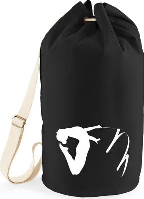 Produktbild von Huuraa Seesack Rhythmische Sportgymnastik Silhouette 20 Liter Black Baumwolle Rucksack Geschenkidee