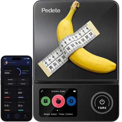 Produktbild von Küchenwaage Digitale ProfiFein waage Kitchen Scale mit LCD Display,Bluetooth App,optionaler Nährwertanalyse,Tara-Funktion Zahnrad-Taste.