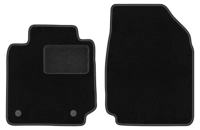 Produktbild von Velours-Fußmatten Vorne für Nissan Micra K12 2002-2010 (Schrägheck) – 2-tlg, Schwarz, passgenau – Wielganizator LUX