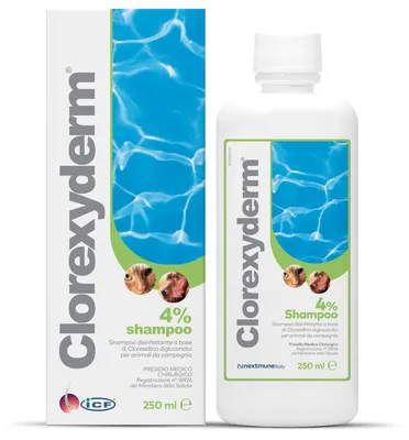 Produktbild von Shampoo für Hunde und Katzen mit 4% Chlorhexidin