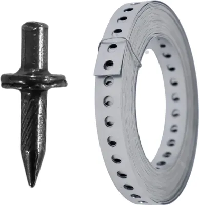 Produktbild von Lancelot® Montagelochband verzinkt 12mm (10 Meter) + Fixpin 4,0x14mm (200St.)