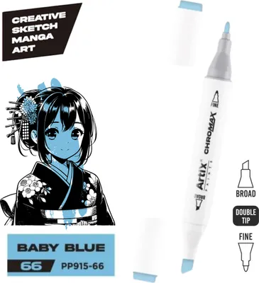 Immagine prodotto di Marcatore ad alcool ChromMax bifacciale in blu baby - Ideale per progetti creativi e disegni!