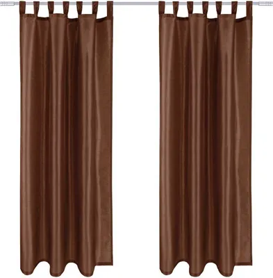 Immagine prodotto di Tenda Alessia in confezione da 2 colori opachi con passanti, dimensioni: 140x245cm, colore: grigio scuro