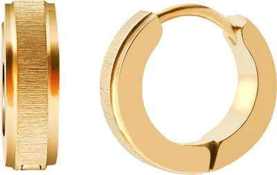 Produktbild von Akzent Edelstahl Klapp-Creolen, IP Gold, goldfarbig