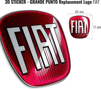 Obrázek produktu pro Nálepka Fiat 3D náhradní logo vpředu + vzadu pro Grande Punto