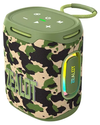 Produktbild von ZEALOT S122 Tragbarer Bluetooth Lautsprecher 25 W, 76 mm HiFi Treiber, 6000 mAh Akku, TWS, Outdoor Wireless Speaker, Grün, Kabellos & Mobil