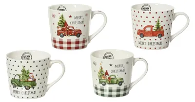 Produktbild von Decoris Weihnachtsdeko Tasse 9,8 x 8,8 cm bunt