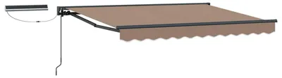 Image de Auvent électrique rétractable vidaXL, couleur taupe, 4 x 3 m