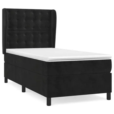 Obrázek produktu pro vidaXL Postel Boxspring s matrací Black 80x200 cm Velvet