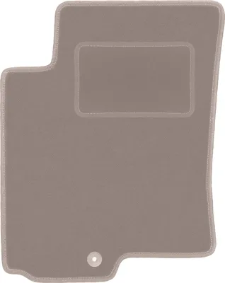 Produktbild von Fahrerfußmatte Velours beige passend für Kia Cerato (2004-2008, Schrägheck, Limousine) – mit Befestigungen – passgenau