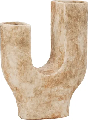 Obrázok produktu pre Gilde Vase, "Remina", Keramik, hellbraun, VE 2, L. 9 cm, B. 19 cm, H. 25 cm