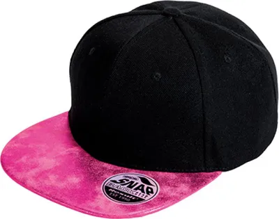 Immagine prodotto di Result Headwear RC087X | 6 Panel Cut Bronx Flat Glitter Peak Snapback Cap - Colore: Nero/Rosa - Taglia: Unica