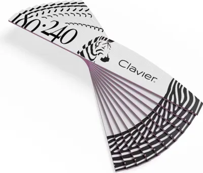 Image de Clavier Set de limes à ongles professionnelles 180/240 Zebra, 10 pièces