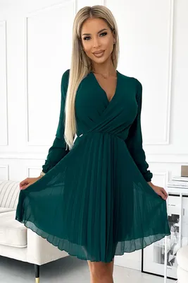 Productafbeelding van Numoco Dames mini-jurk Isabelle, groen, maat XS