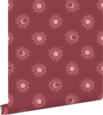 Immagine prodotto di ESTAhome carta da parati piccoli soli rosso scuro 50 x 900 cm