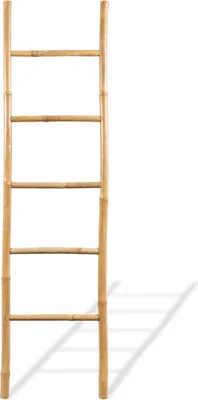 Produktbild von vidaXL Handtuchleiter mit 5 Sprossen Bambus 150 cm