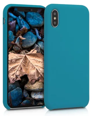 Produktbild von kwmobile Handyhülle für Apple iPhone X Hülle - Case Silikon - Kabelloses Laden - Schutzhülle Cover in Petrol matt