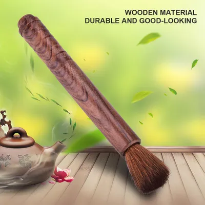 Image de Kit d'entretien pour violon en bois massif, comprenant une brosse pour l'application de colophane et une brosse de nettoyage pour instruments de musique (en bois de rose)