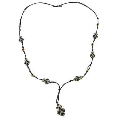 Produktbild von Kette Effekt-Perle schwarz-goldfarben schwarz 100 cm