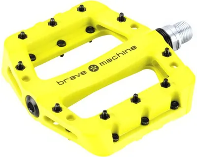 Produktbild von Brave Classics Plattformpedal Dirt Light Nylon limegreen.
