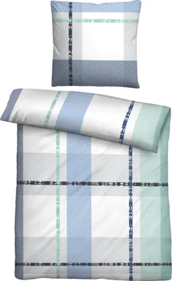 Produktbild von Castell Bettwäsche blau-mint 1x 135x200 cm + 1x 80x80 cm