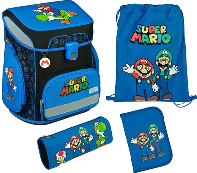 Produktbild von SCOOLI EasyFit Super Mario Schulranzen Set, 5tlg.