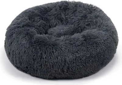 Immagine prodotto di Beeztees Yali - Letto per cani - Peluche - Grigio - Diam. diam. 60 cm