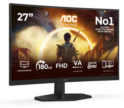 Produktbild von AOC G4 27" IPS FHD 180Hz, 68,6 cm (27"), 1920 x 1080 Pixel, Full HD, LCD, 4 ms, Schwarz, Rot